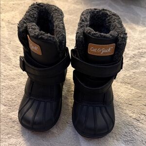 Cat & Jack Black Kids Snow Boots
